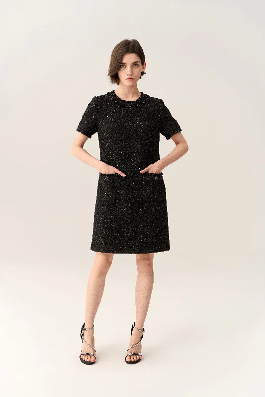 Stardust Checker Patch-pocket Dress