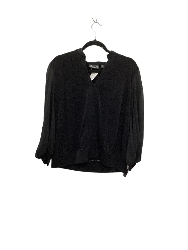 Top Long Sleeve Basic By New York And Co In Black, Size: L