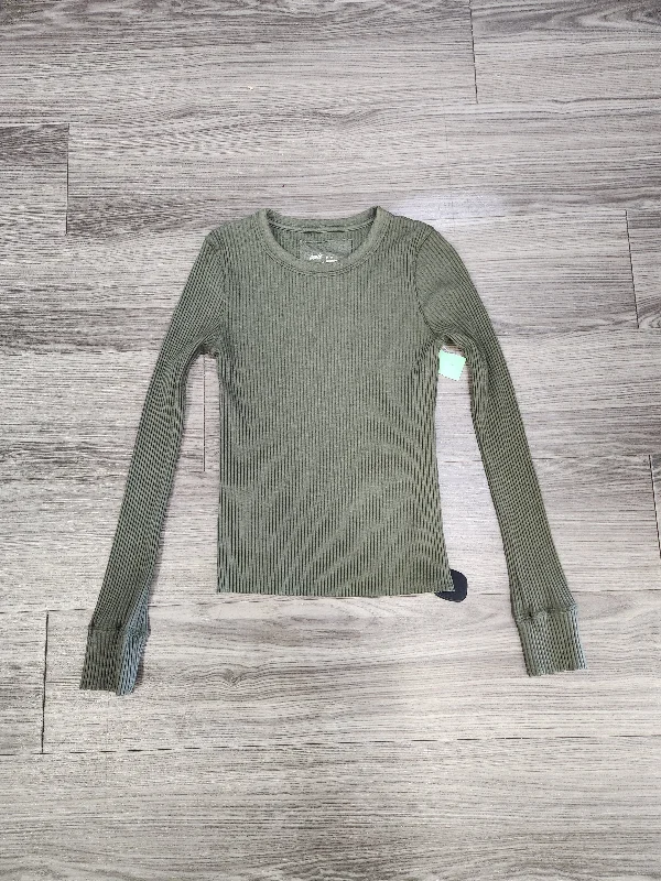 Top Long Sleeve By Aerie In Green, Size: Xs