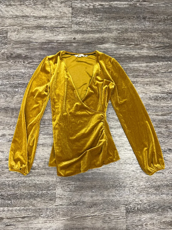 Top Long Sleeve By Boden In Gold, Size: 4