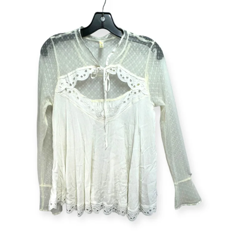 Black Magic Blouse By Free People In White, Size: L