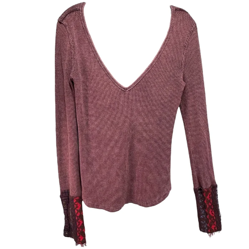 Art School Thermal By Free People In Purple, Size: L