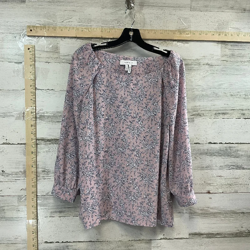 Top Long Sleeve By Lank & Ro In Pink, Size: M