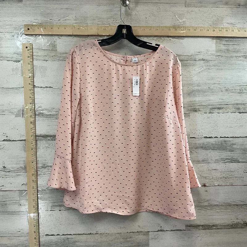 Top Long Sleeve By Old Navy O In Peach, Size: L