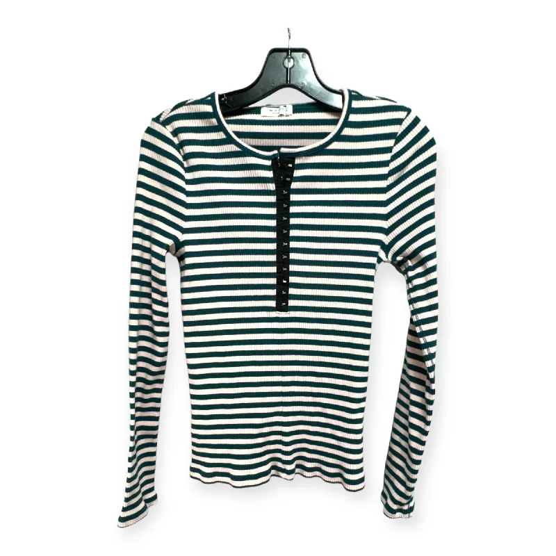 Top Long Sleeve By Rag And Bone In Striped Pattern, Size: L