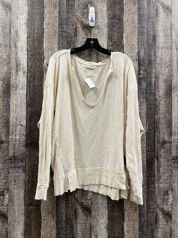 Top Long Sleeve By We The Free In Cream, Size: L