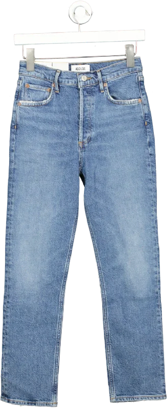 AGOLDE Blue Riley High-rise Straight-leg Stretch-organic-denim Jeans BNWT W24