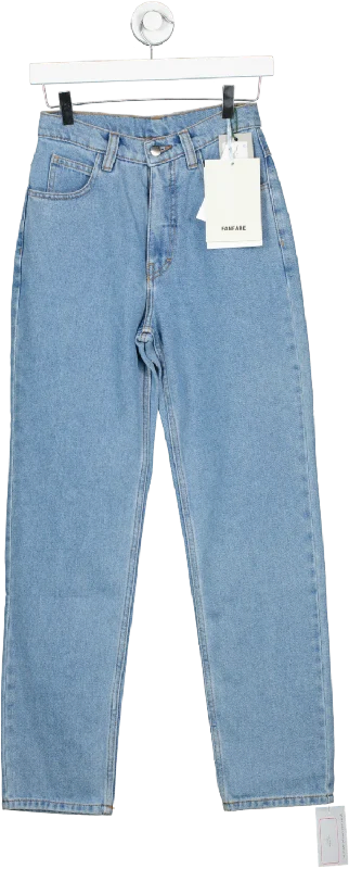 Fanfare Blue Straight Leg Jeans UK 4