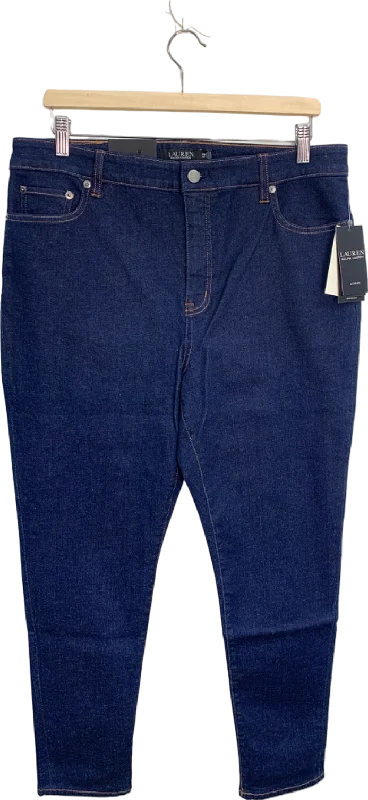 Lauren Ralph Lauren Blue High-Rise Skinny Ankle Jeans 14W