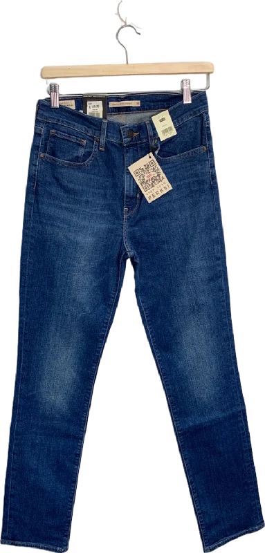 Levi's Blue 724 High-Rise Slim Straight Jeans W30 L32