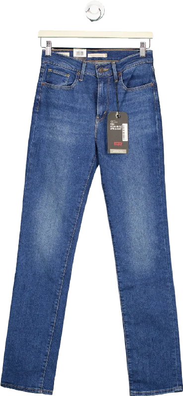 Levi's Blue 724 High-Rise Straight Jeans W28 L32