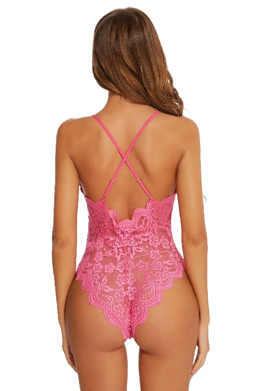 ADSEXY See Through Lingerie Sexy Lace Teddies Floral