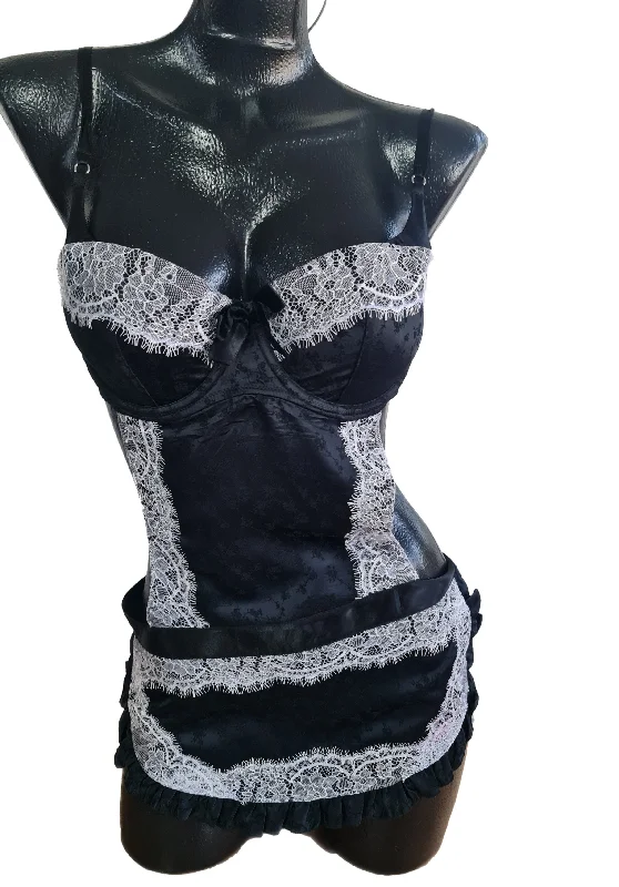 Victorias Secret french maid babydoll disfraz 34B