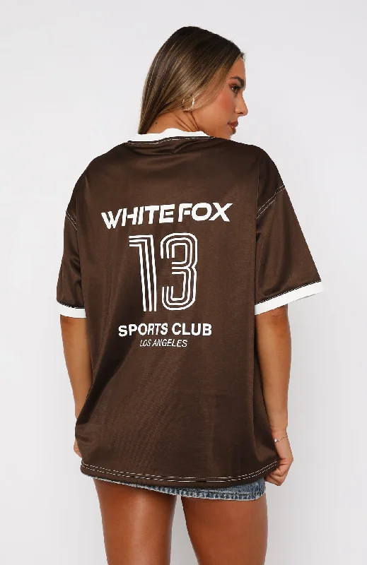 Leaving Messages Oversized Jersey Chocolate