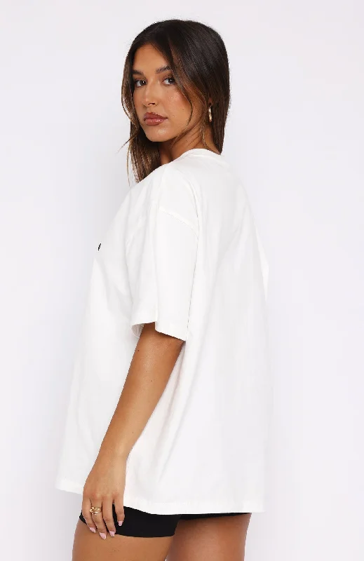 Looking For More Oversized Tee White