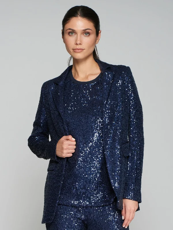 Andrea Sequin Jacket - Navy