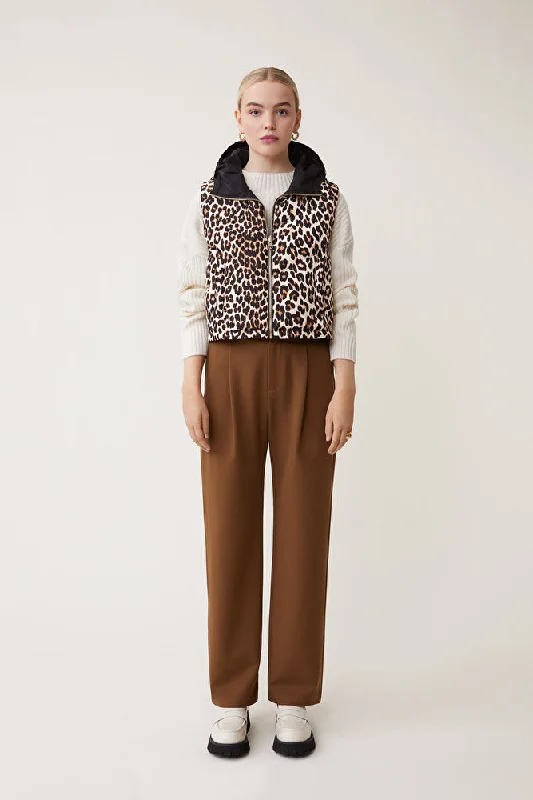 Dazzle Reversible Jacket - Noir Leopard Print