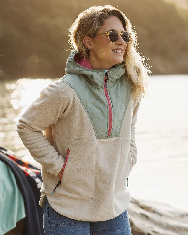 Juana Recycled Polar Hooded Fleece - Oatmeal