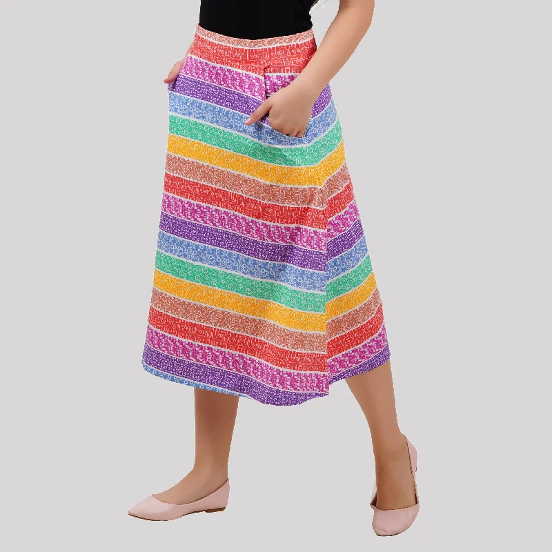 STEAM Rainbow Midi Skirt [FINAL SALE]