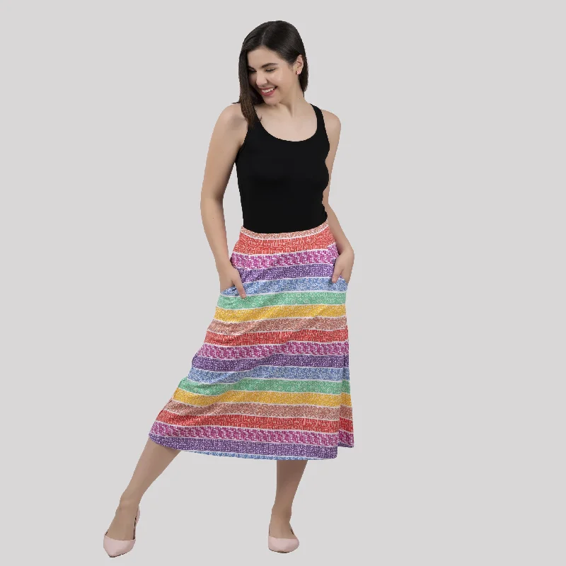 STEAM Rainbow Midi Skirt [FINAL SALE]