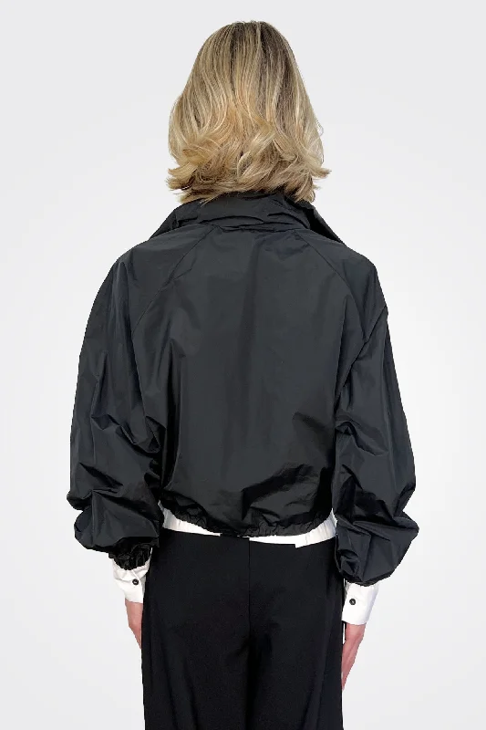 Taffeta Bomber Jacket - Nero