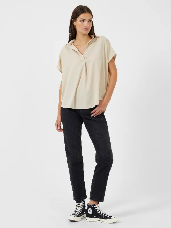 Crepe Light Recycled Popover Shirt