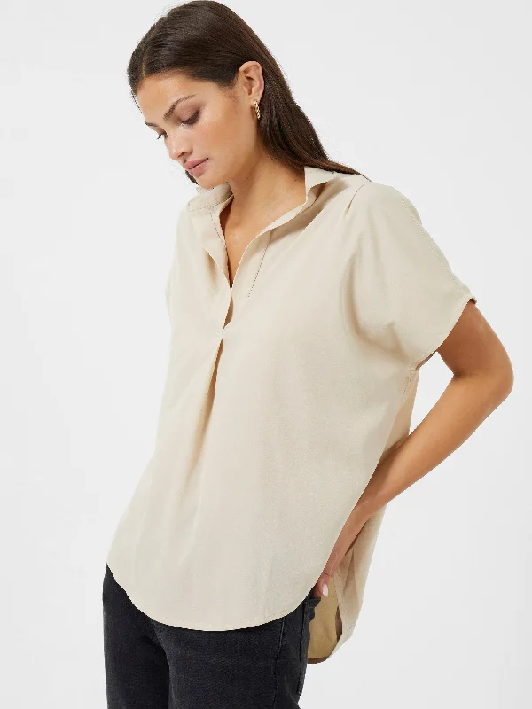 Crepe Light Recycled Popover Shirt