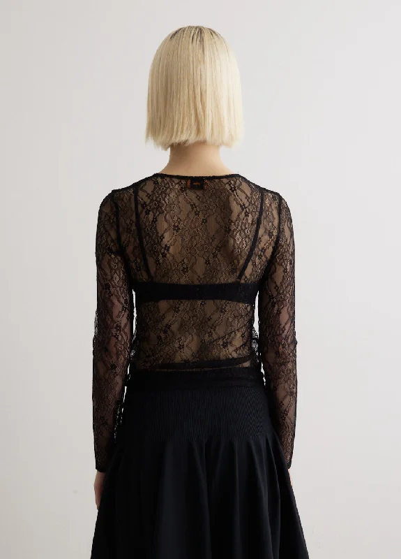 Field Lace Fitted Top