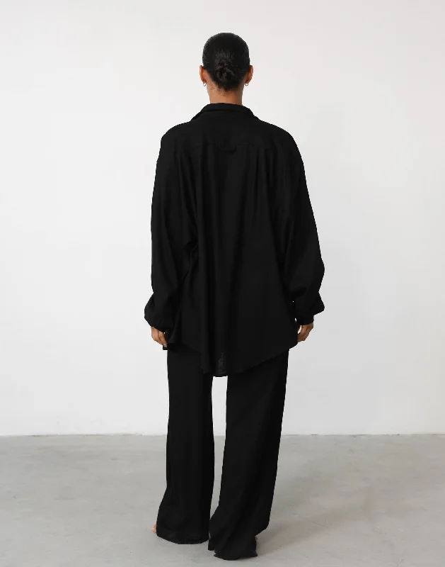 Mckenzie Linen Shirt (Black)