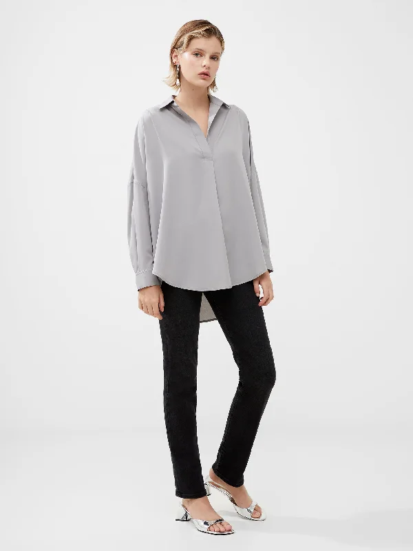 Rhodes Recycled Crepe Popover Shirt