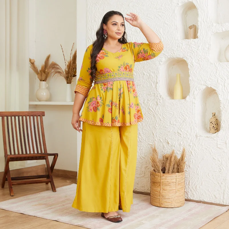 Inaayat Mustard Sharara Set - SOM