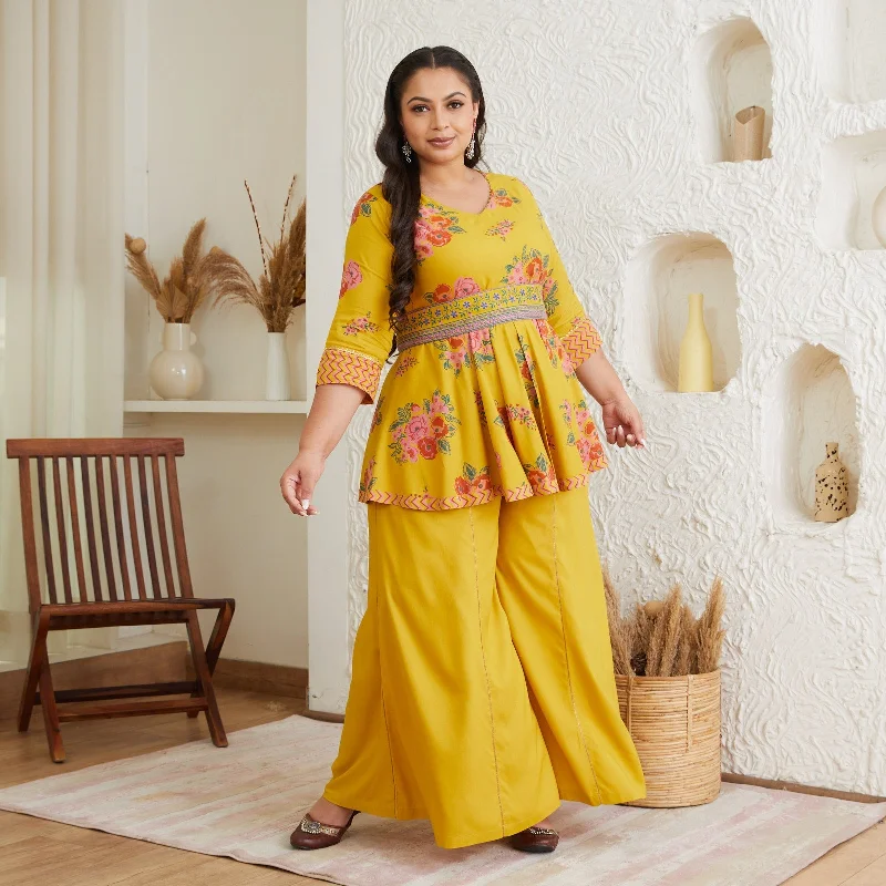 Inaayat Mustard Sharara Set - SOM