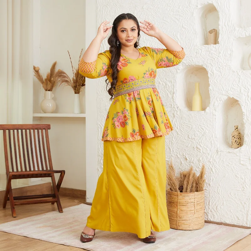 Inaayat Mustard Sharara Set - SOM