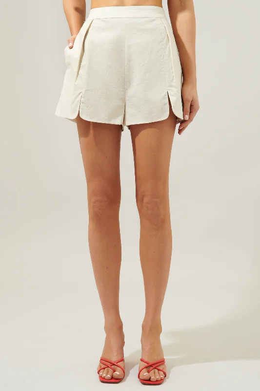 Cape Town Pleated Split Leg Shorts