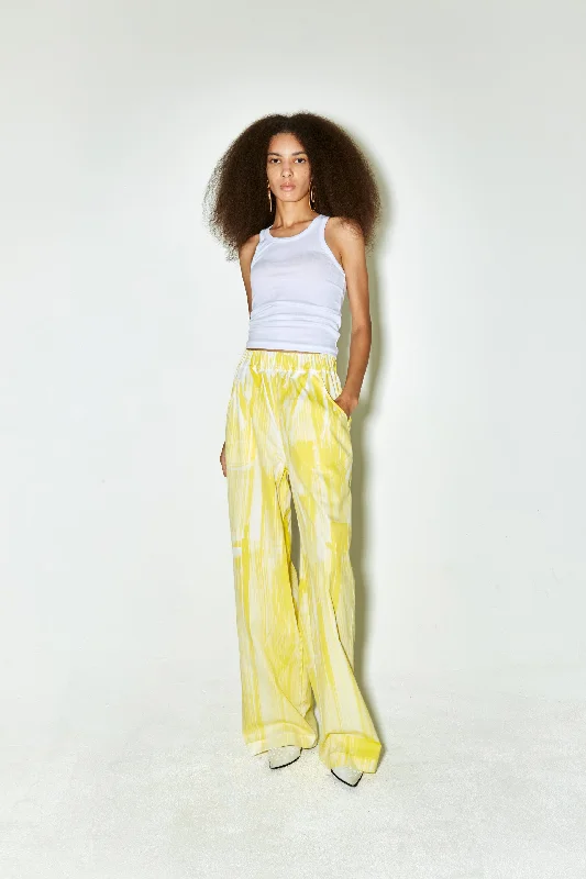 POLLY pants yellow brush dyed