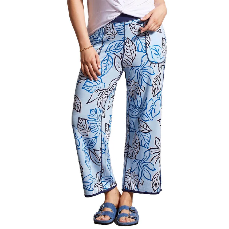 Tribal 26-Inch Reversible Crop Wide Leg Pant - Blue Cloud