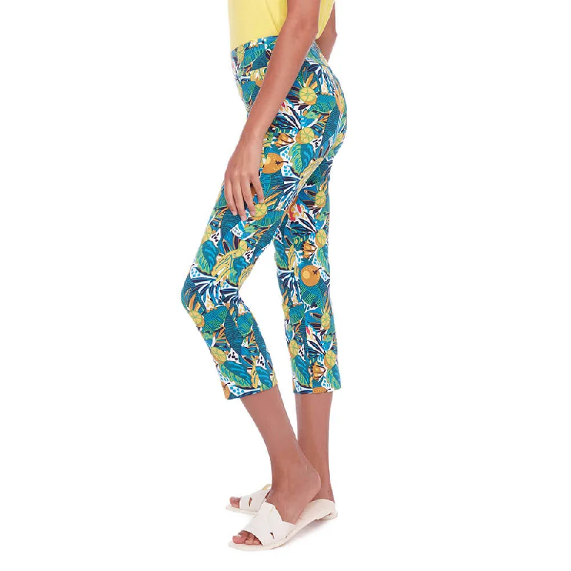 UP! 25-Inch Techno Citrus Crop Pant - Citrus Print -FINAL SALE