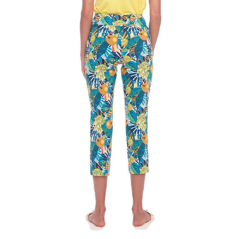 UP! 25-Inch Techno Citrus Crop Pant - Citrus Print -FINAL SALE