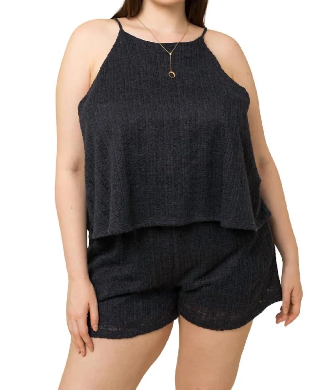 Ahoy Romper - Plus Size In Navy