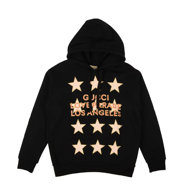 Black Cotton Love Parade Hoodie