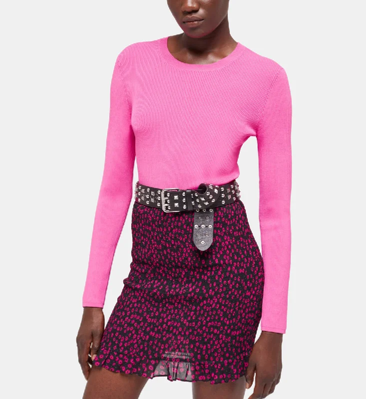 Pink Crew Neck Sweater