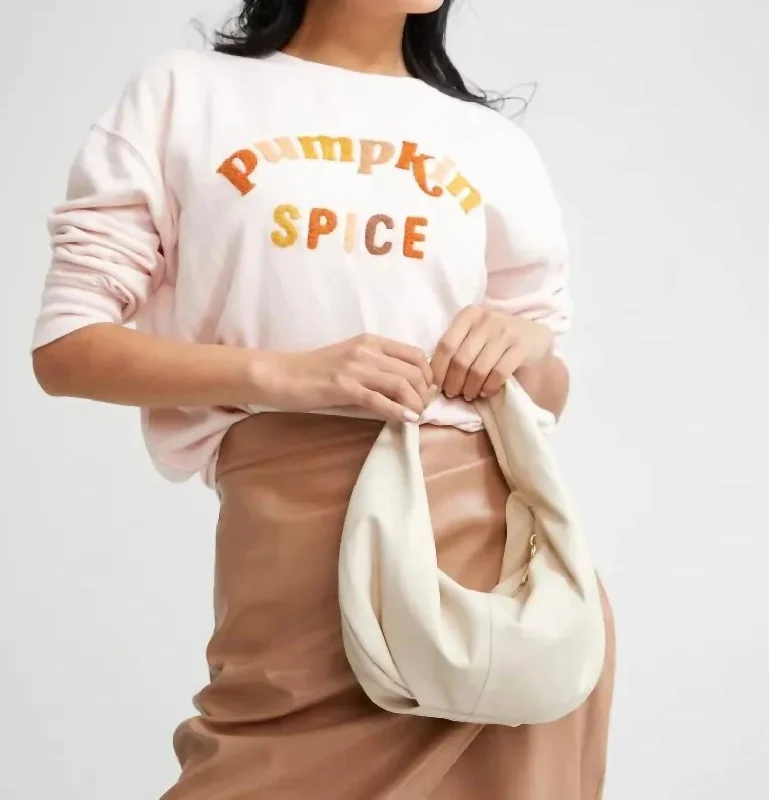 Pumpkin Spice Sweatshirt In Blush