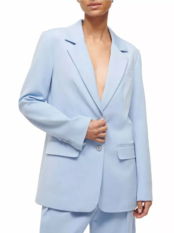 Single Breasted City Blazer In Periwinkle