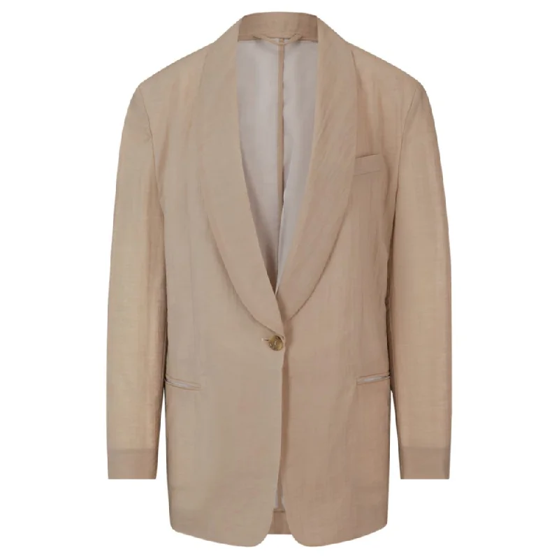 Single-button jacket with shawl lapels