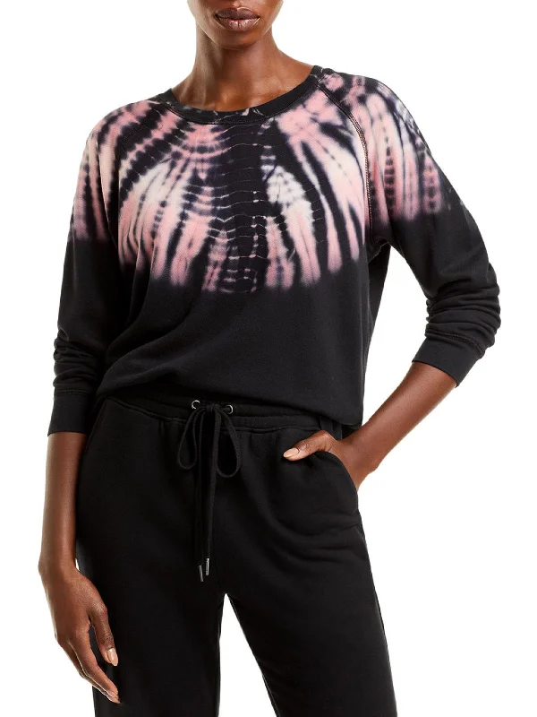 Womens Tie Dye Fitness Activewear Sweatshirt