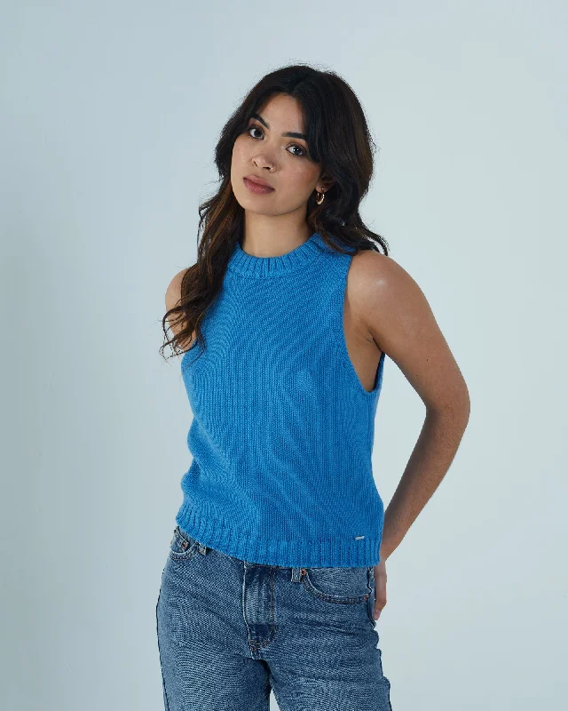 Lexis Knit Vest Azure Blue